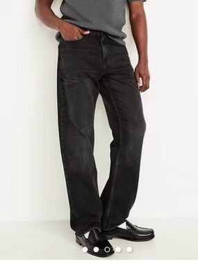 NWT   GAP teen 90's Loose Black Straight-Leg Jeans Size 14 youth 100% cotton